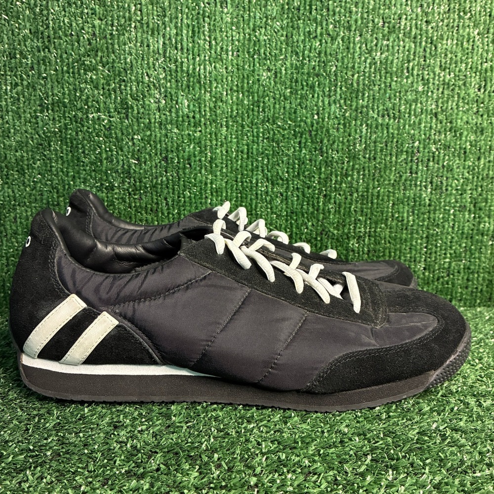 Polo Ralph Lauren X- 67 Suede Nylon Retro Athletic Sneakers Black Mens Size 9.5